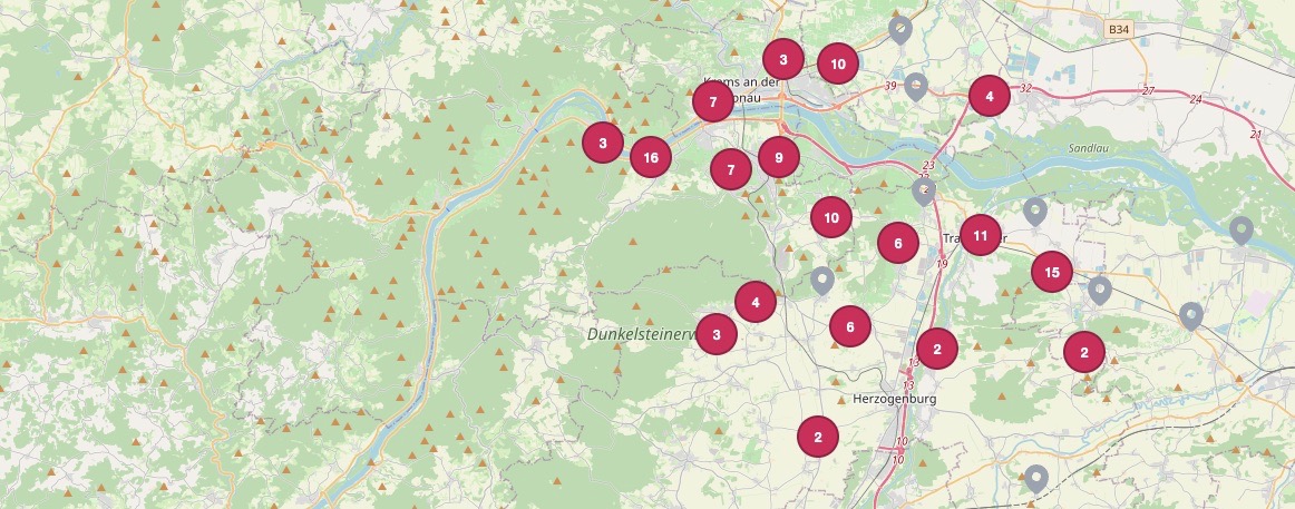 Interaktive Heurigen-Karte